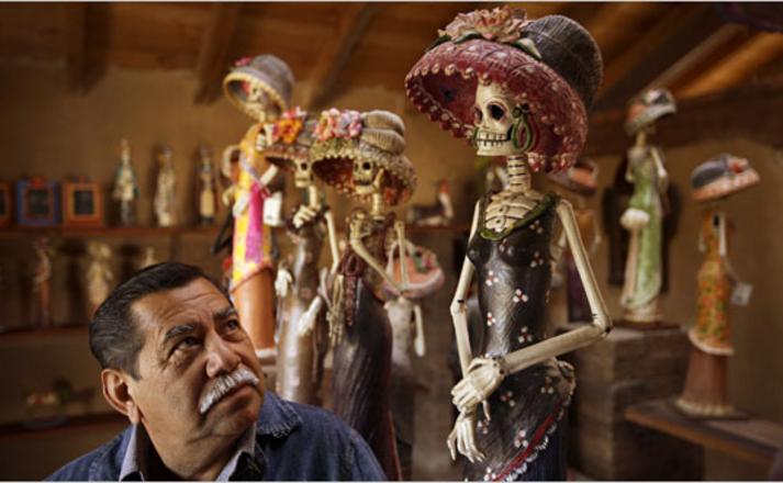 Ceramic catrina sales dolls for sale